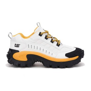 White / Yellow Men's Caterpillar Intruder Sneakers | 273910-SOK