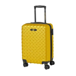 Yellow Men's Caterpillar 4 Wheels Industrial Plate 20" Trolley Cat Luggages | 926054-VCW