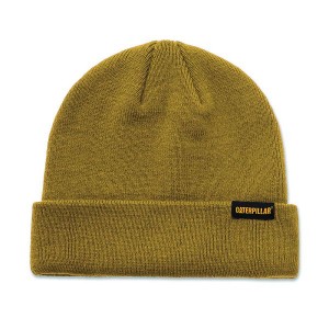 Yellow Men's Caterpillar Foundation Knit Hats | 763290-OSD