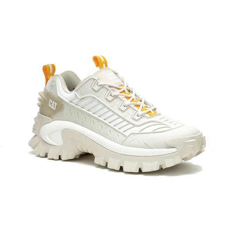 Beige Men's Caterpillar Intruder Mecha Sneakers | 928470-FEC