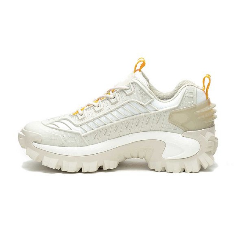 Beige Men's Caterpillar Intruder Mecha Sneakers | 928470-FEC