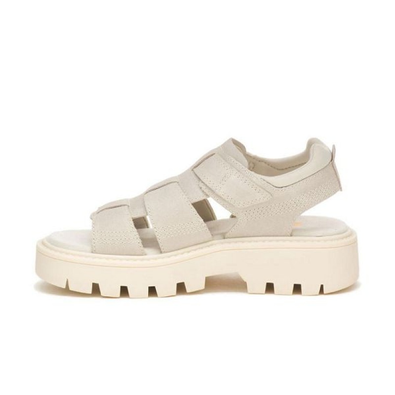 Beige Women's Caterpillar Rigor Sandals | 942163-PFB