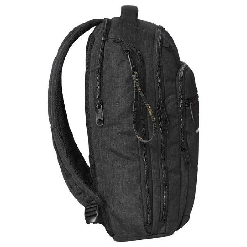 Black Men's Caterpillar B. Holt Business Backpack | 739216-UVF