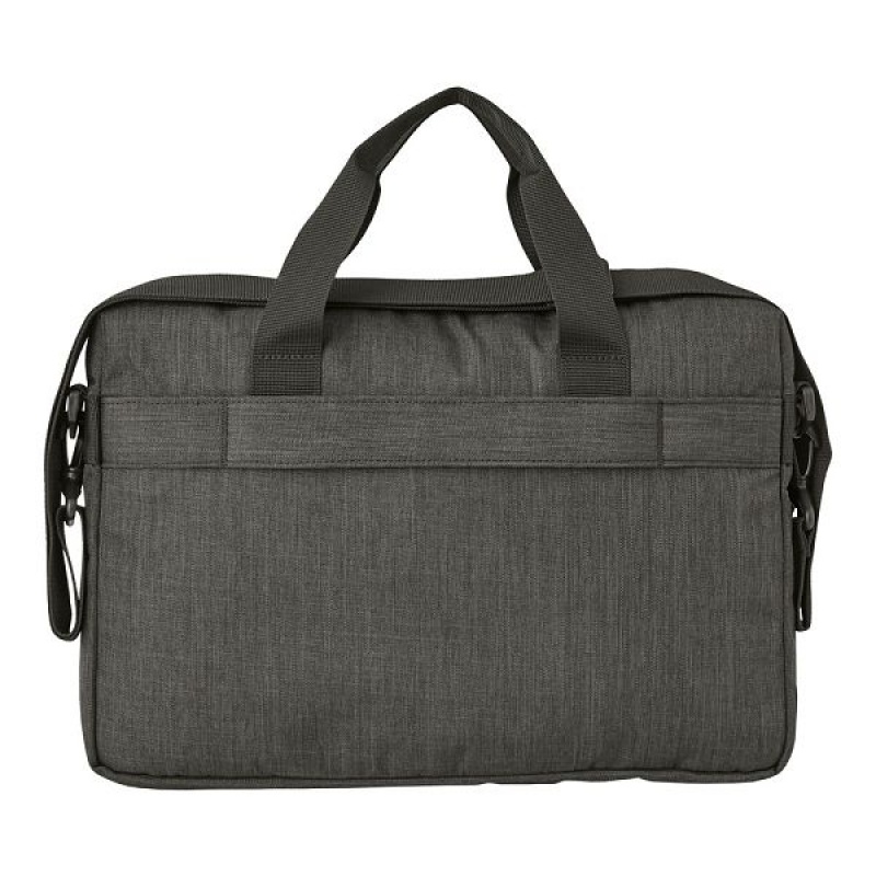 Black Men\'s Caterpillar B. Holt Slim Briefcase Bags | 268035-CRM