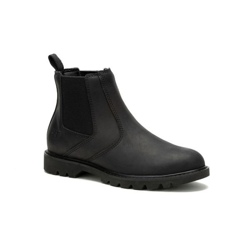 Black Men\'s Caterpillar Bruiser Chelsea Boots | 581972-LHD