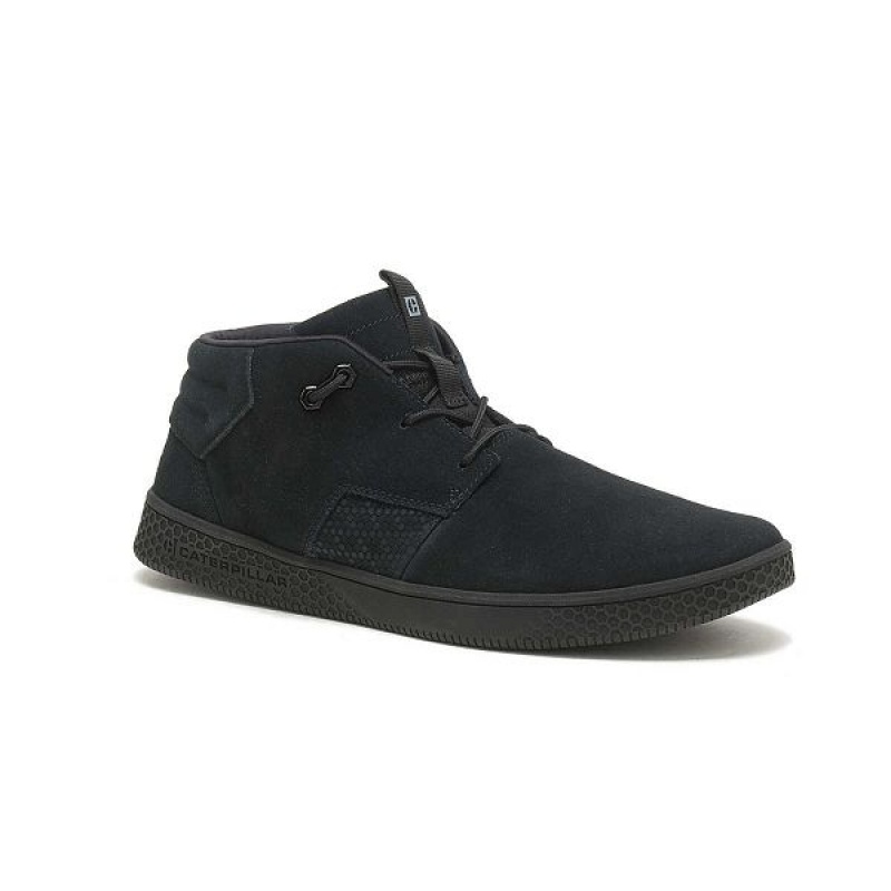 Black Men's Caterpillar CODE Pause Mid Sneakers | 501947-CST