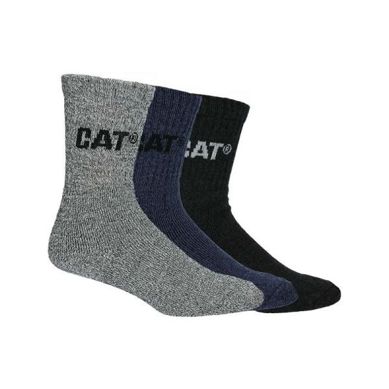 Black Men's Caterpillar Cap Sock Bundle Cat Socks | 872059-JBK