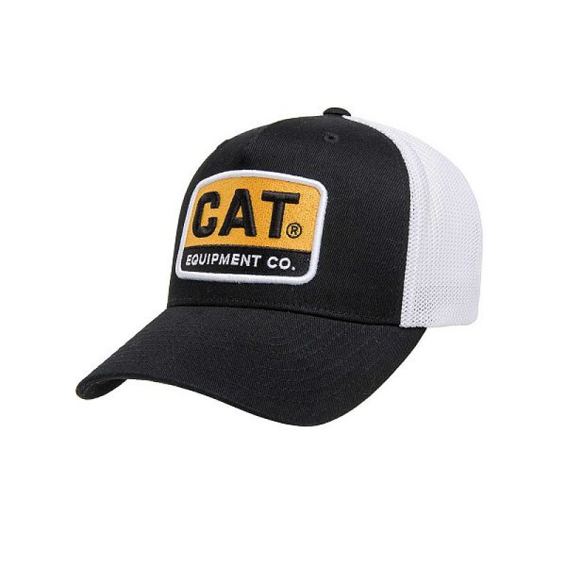 Black Men\'s Caterpillar Cat Equipment 110 Caps | 235608-ZKF