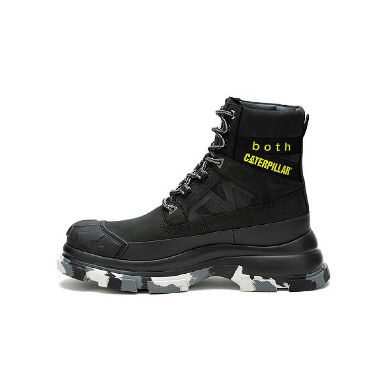 Black Men's Caterpillar Cat Footwear x both GAO Pioneer Boots | 134076-SRE