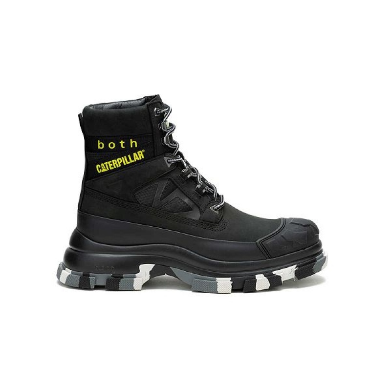 Black Men\'s Caterpillar Cat Footwear x both GAO Pioneer Boots | 134076-SRE