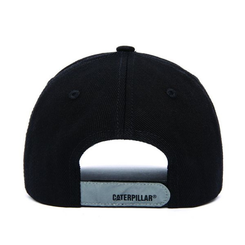 Black Men's Caterpillar Caterpillar Reflective Patch Hats | 416592-DKH