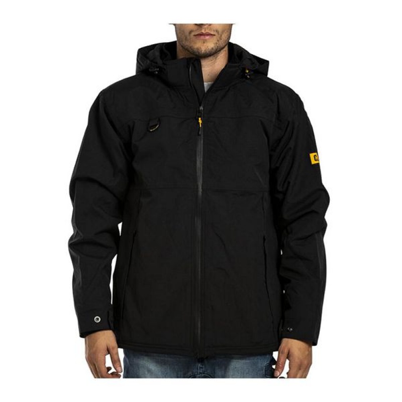 Black Men's Caterpillar Chinook Waterproof Jackets | 647283-RNX