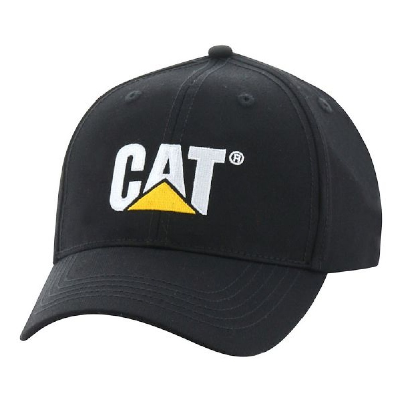 Black Men\'s Caterpillar Classic Logo Hats | 725310-PCX