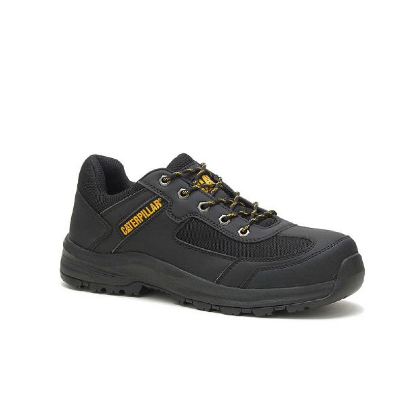 Black Men\'s Caterpillar Elmore Steel Toe S1P HRO SRC Work Shoes | 307261-DIC