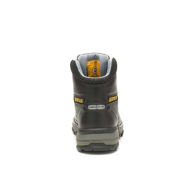 Black Men's Caterpillar Excavator Superlite Cool Carbon Composite Toe Work Boots | 689205-BJQ