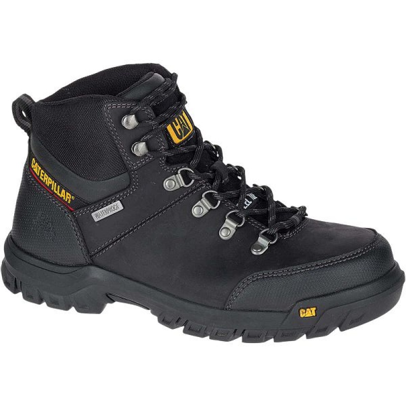 Black Men's Caterpillar Framework S3 WR HRO SRA Steel Toe Work Boots | 964285-EBI