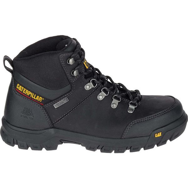 Black Men\'s Caterpillar Framework S3 WR HRO SRA Steel Toe Work Boots | 964285-EBI