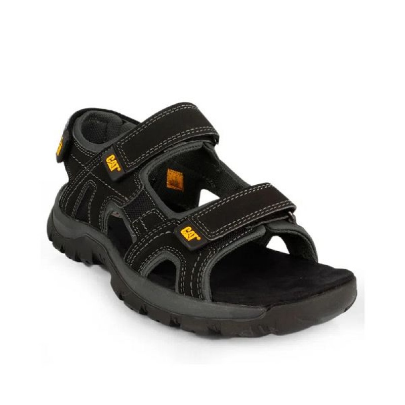 Black Men\'s Caterpillar Giles Sandals | 172893-YSQ