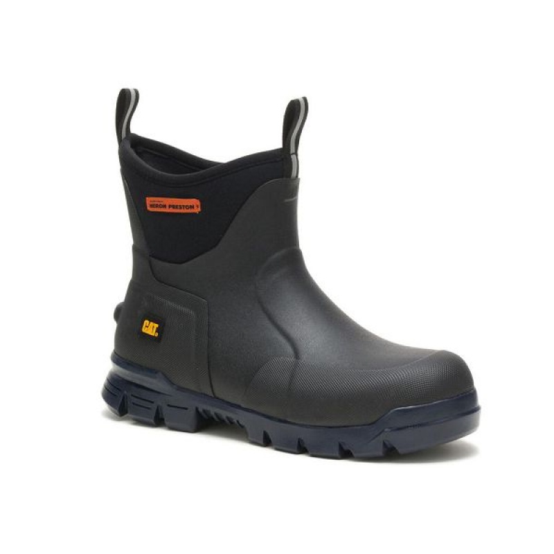 Black Men's Caterpillar Heron Preston X Cat Stormers 6'' Rubber Boots | 396158-WHI