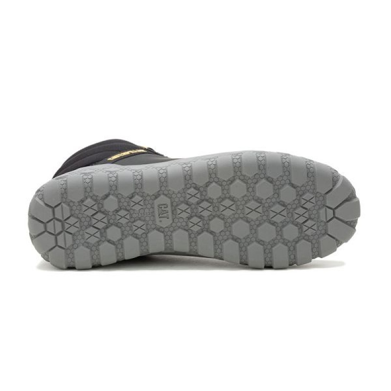 Black Men's Caterpillar Hex + Mid Sneakers | 869751-KUI