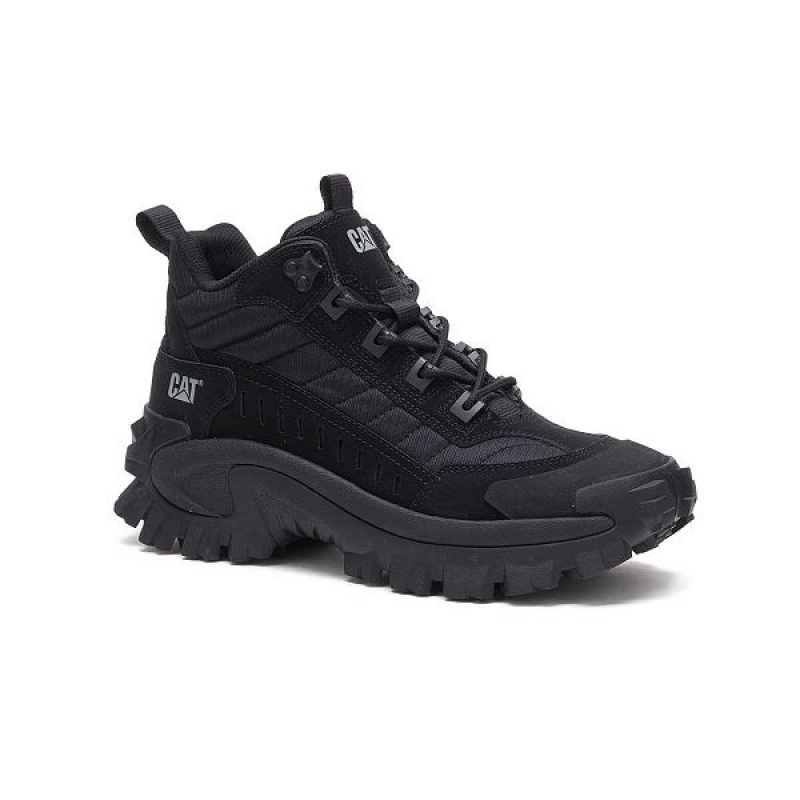 Black Men's Caterpillar Intruder Mid Sneakers | 301458-YST