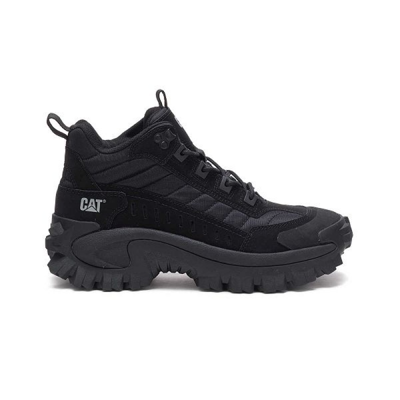 Black Men\'s Caterpillar Intruder Mid Sneakers | 301458-YST