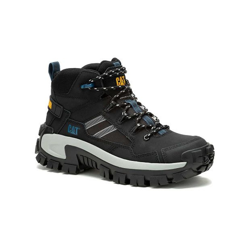 Black Men's Caterpillar Invader Mid Vent Composite Toe Work Boots | 719460-LYC