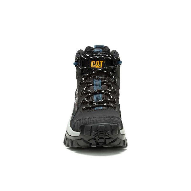 Black Men's Caterpillar Invader Mid Vent Composite Toe Work Boots | 719460-LYC