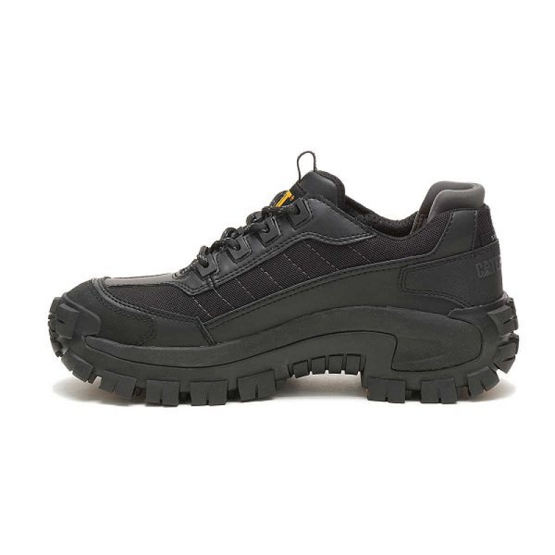 Black Men's Caterpillar Invader Steel Toe Work Shoes | 523648-PNJ