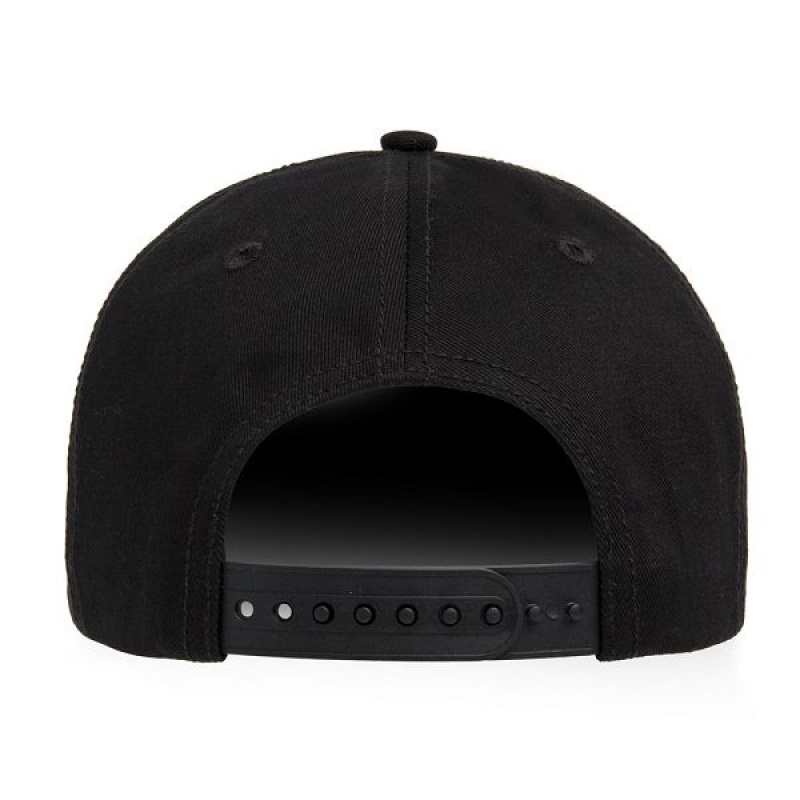 Black Men's Caterpillar Logo Label Unstructured Caps | 216837-QUG