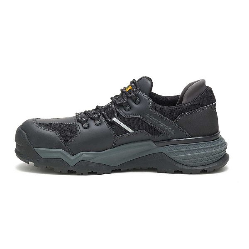 Black Men's Caterpillar Provoke Lo Waterproof Alloy Toe Work Shoes | 594703-EXR