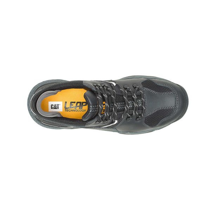 Black Men's Caterpillar Provoke Lo Waterproof Alloy Toe Work Shoes | 594703-EXR