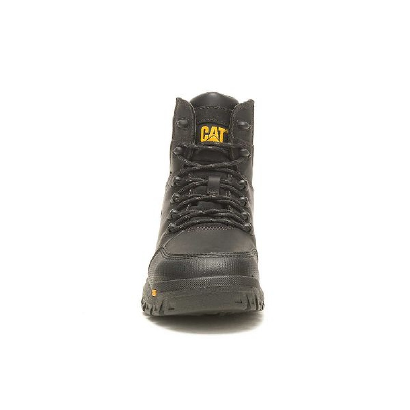 Black Men's Caterpillar Resorption Waterproof Composite Toe Work Boots | 293651-HJL