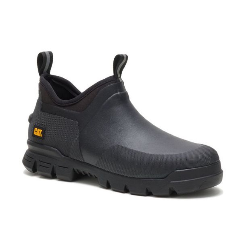 Black Men's Caterpillar Stormers Rubber Boots | 069371-PGL