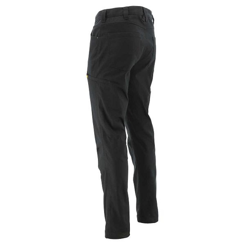 Black Men's Caterpillar Stretch Canvas Utility Pants | 850976-UMK