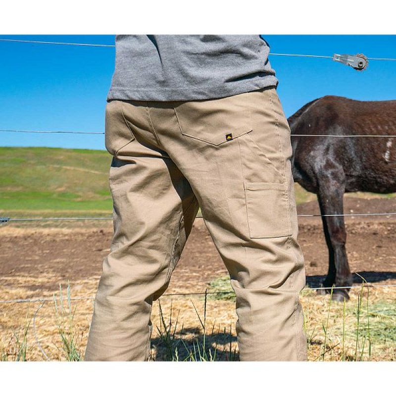 Black Men's Caterpillar Stretch Canvas Utility Pants | 850976-UMK