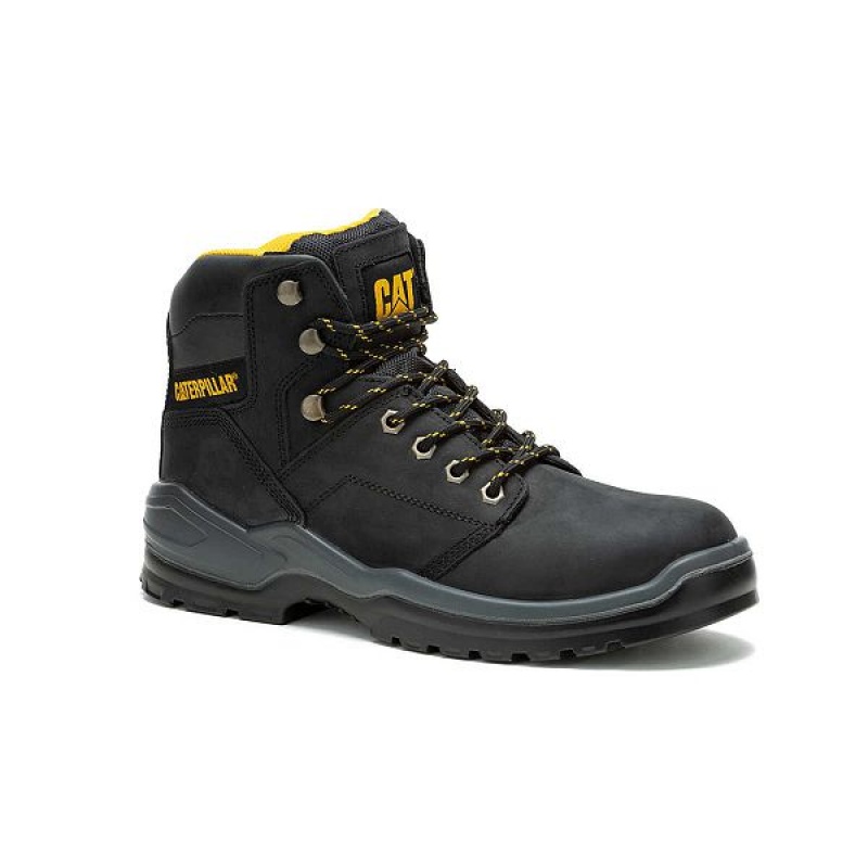 Black Men's Caterpillar Striver Steel Toe Work Boots | 482531-ZRH