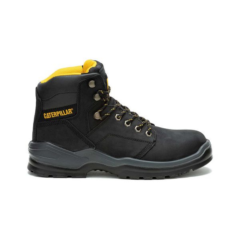 Black Men\'s Caterpillar Striver Steel Toe Work Boots | 482531-ZRH