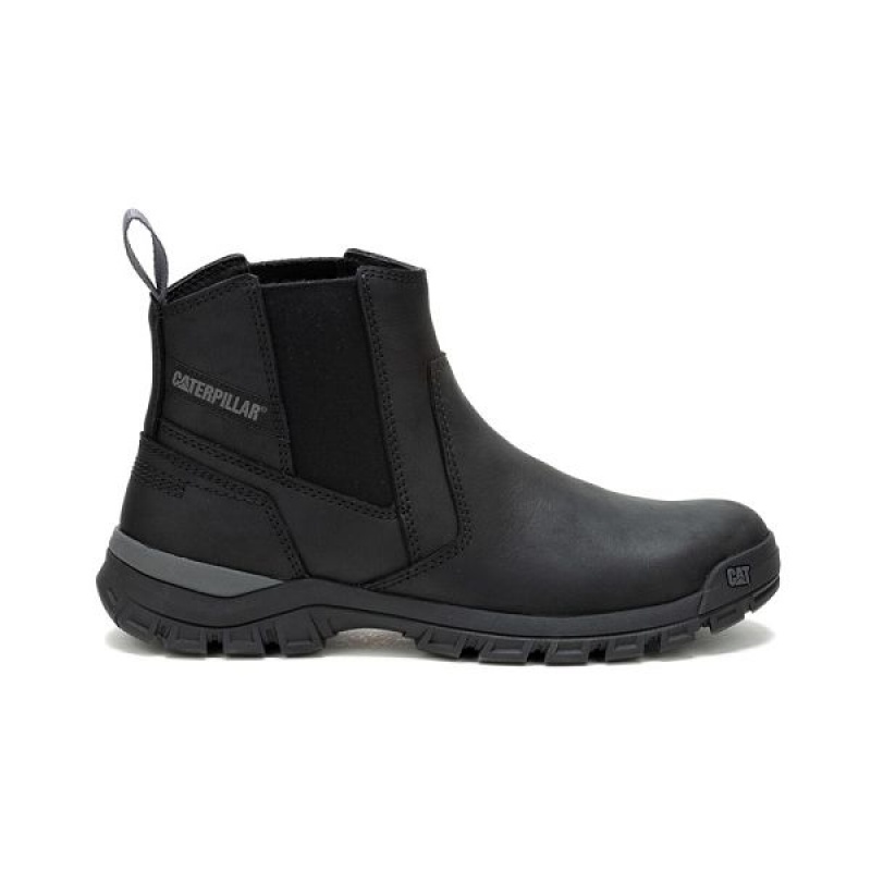 Black Men's Caterpillar Threshold Chelsea Boots | 069751-KUQ