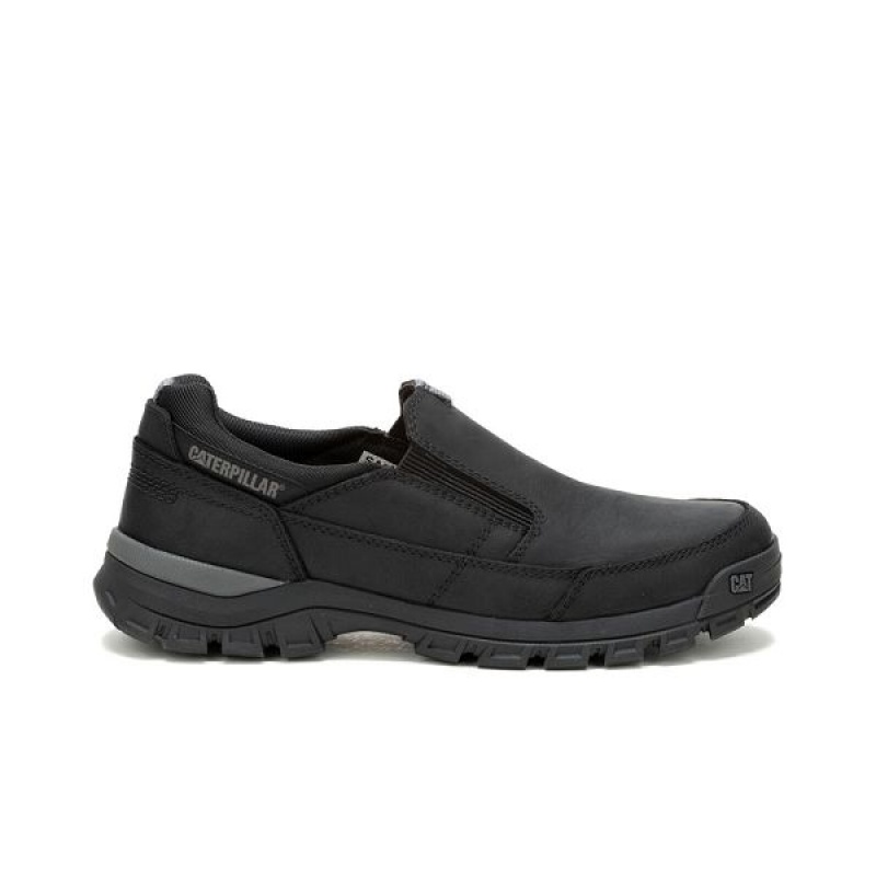 Black Men's Caterpillar Threshold Slip On | 541802-IUV