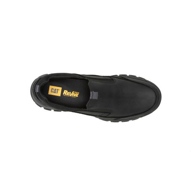 Black Men's Caterpillar Threshold Slip On | 541802-IUV