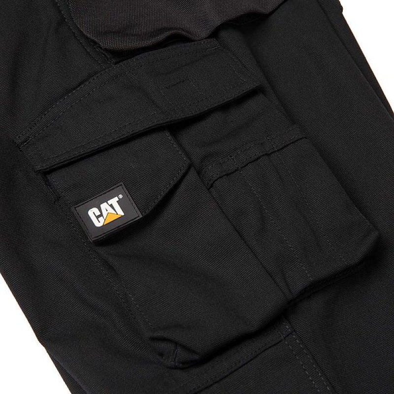 Black Men's Caterpillar Trademark Trouser Pants | 143968-DXI