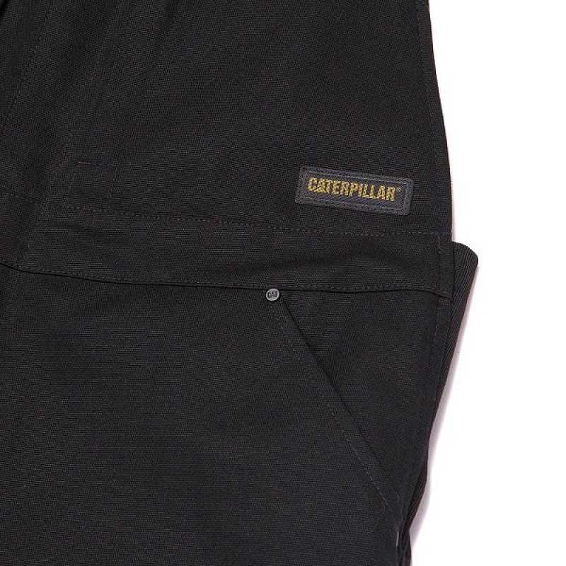 Black Men's Caterpillar Triton Insulated Bib Pants | 326958-ADP