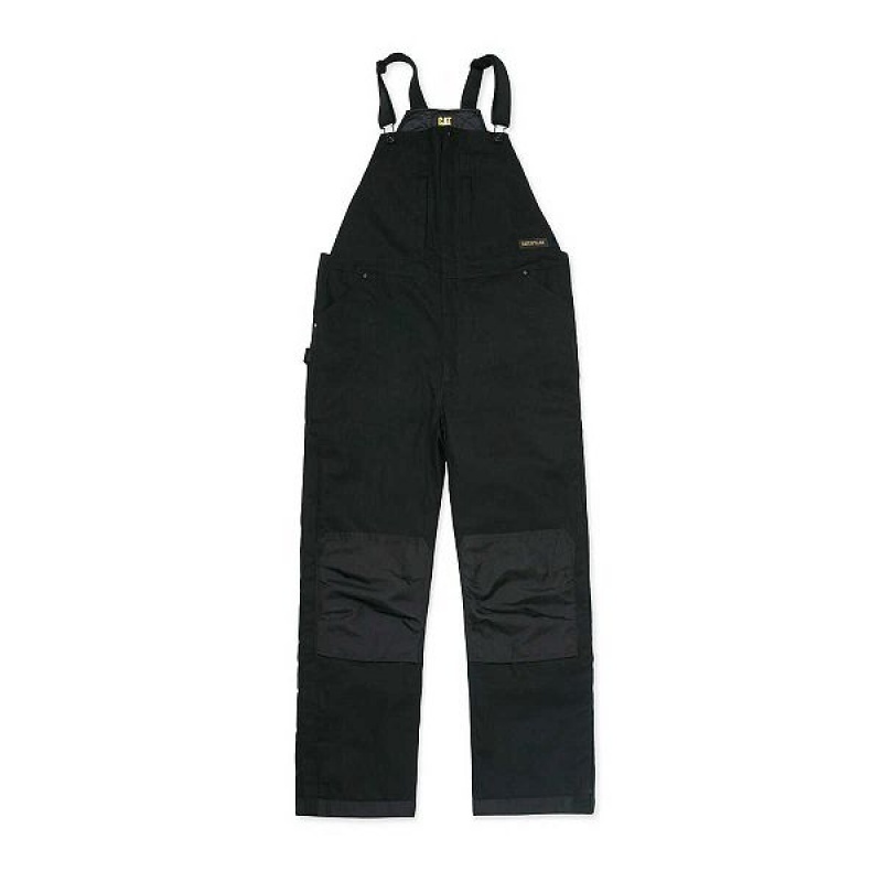 Black Men\'s Caterpillar Triton Insulated Bib Pants | 326958-ADP