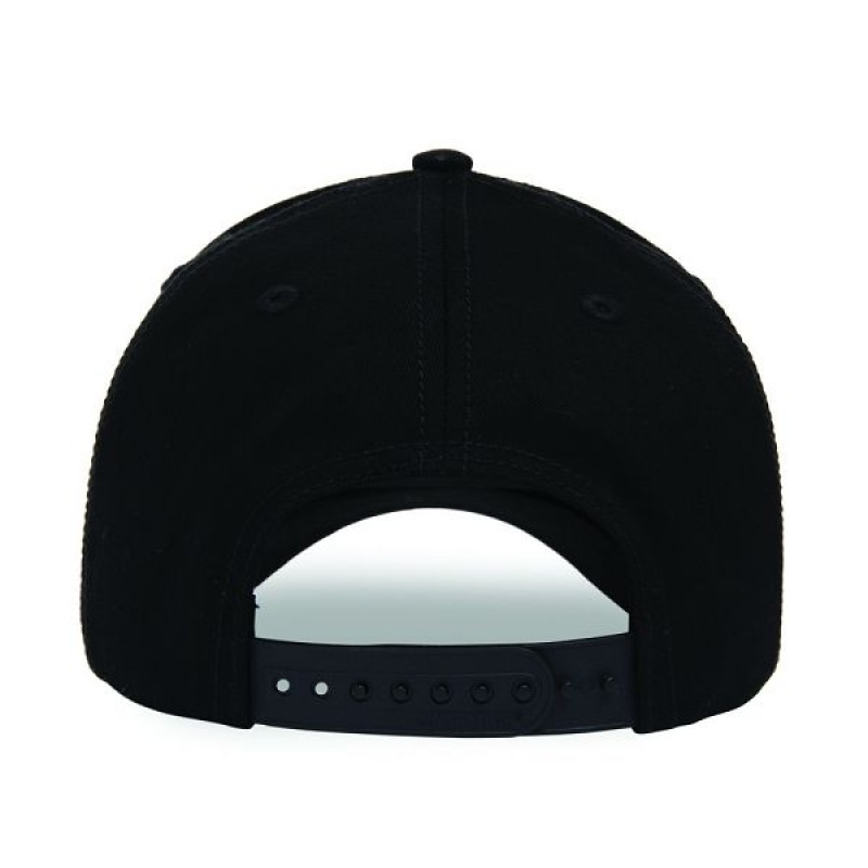 Black Women's Caterpillar Cat Logo Silicone Patch Hats | 761395-WVH