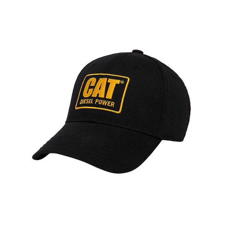 Black Women\'s Caterpillar Curve Bill Diesel Power Caps | 783164-BTA