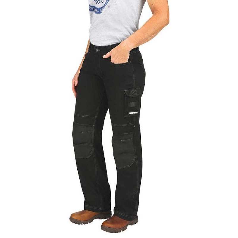 Black Women's Caterpillar H2O Defender Pants | 231706-SNF