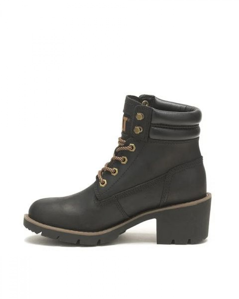 Black Women's Caterpillar Rewrite Boots | 840236-PVG