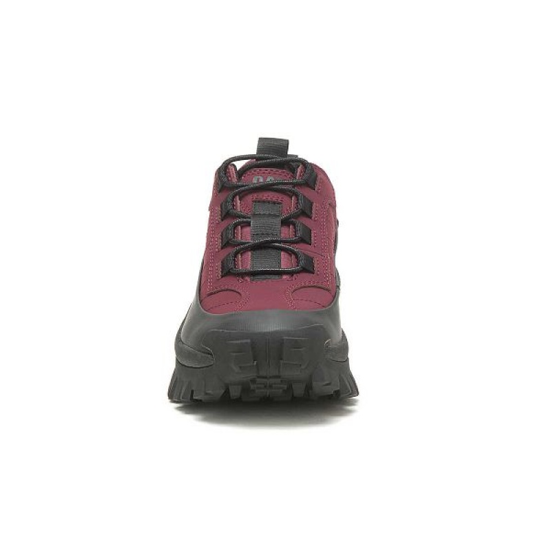 Black / Burgundy Women's Caterpillar Intruder Waterproof Galosh Sneakers | 068941-WMU