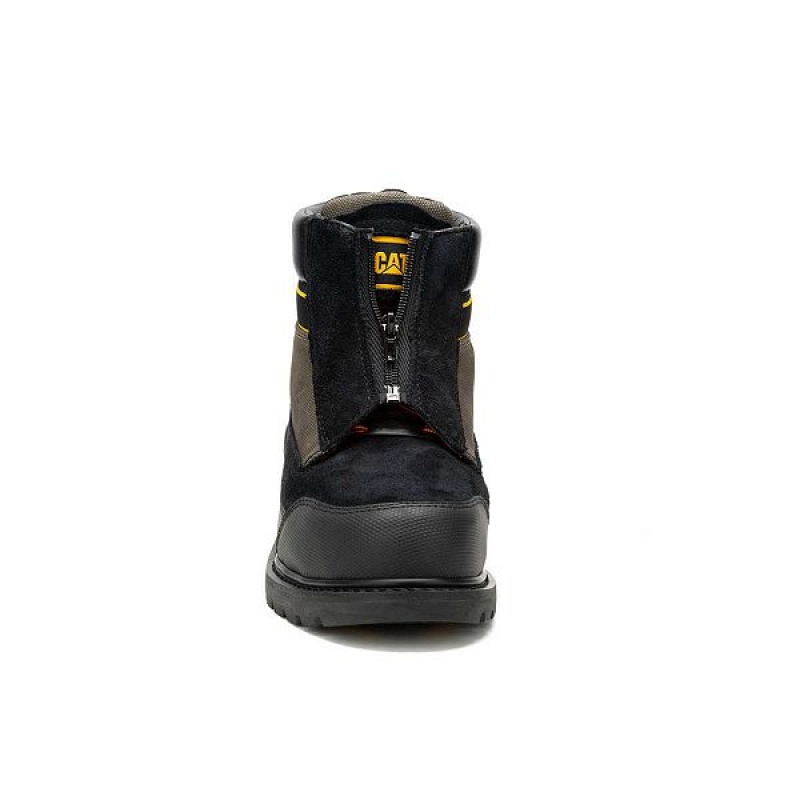 Black / Olive Women's Caterpillar Utah Zip Boots | 824569-UCN